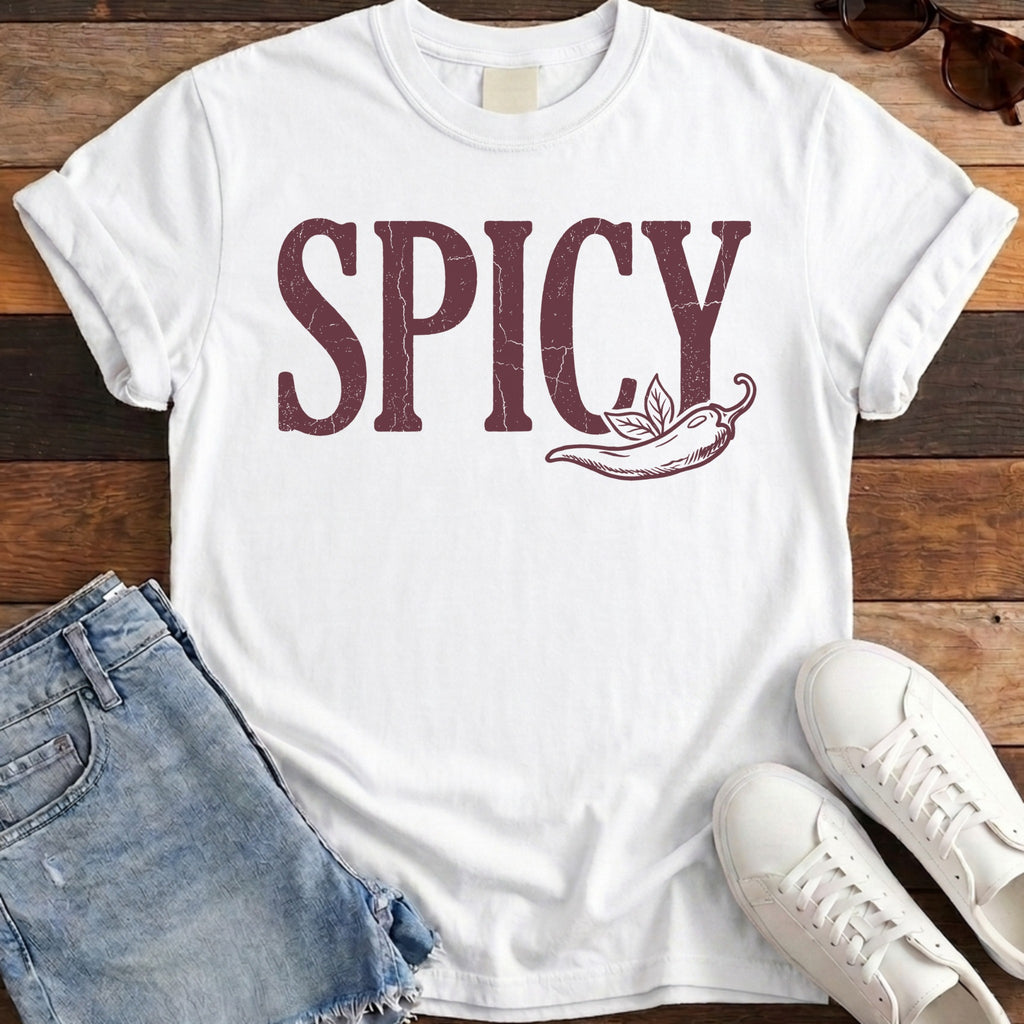 Spicy Chili Pepper Tee - White