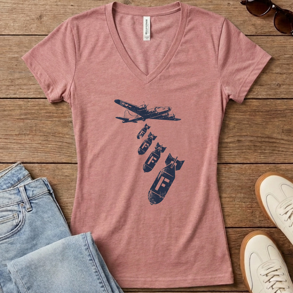 Dropping F Bombs Women's V-Neck - Heather Mauve