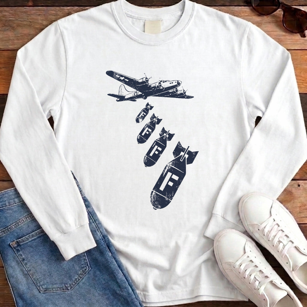 Dropping F Bombs Long Sleeve - White