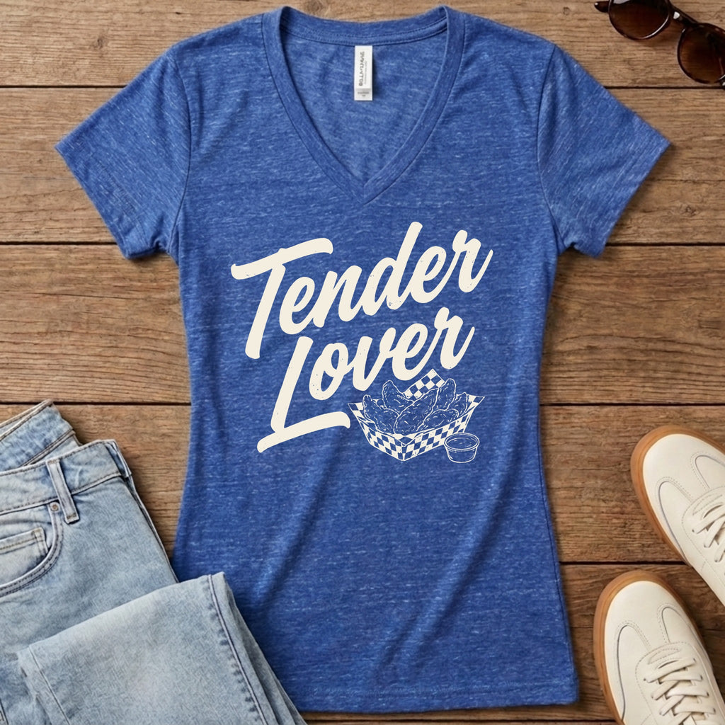 Tender Lover Women's V-Neck - Heather True Royal
