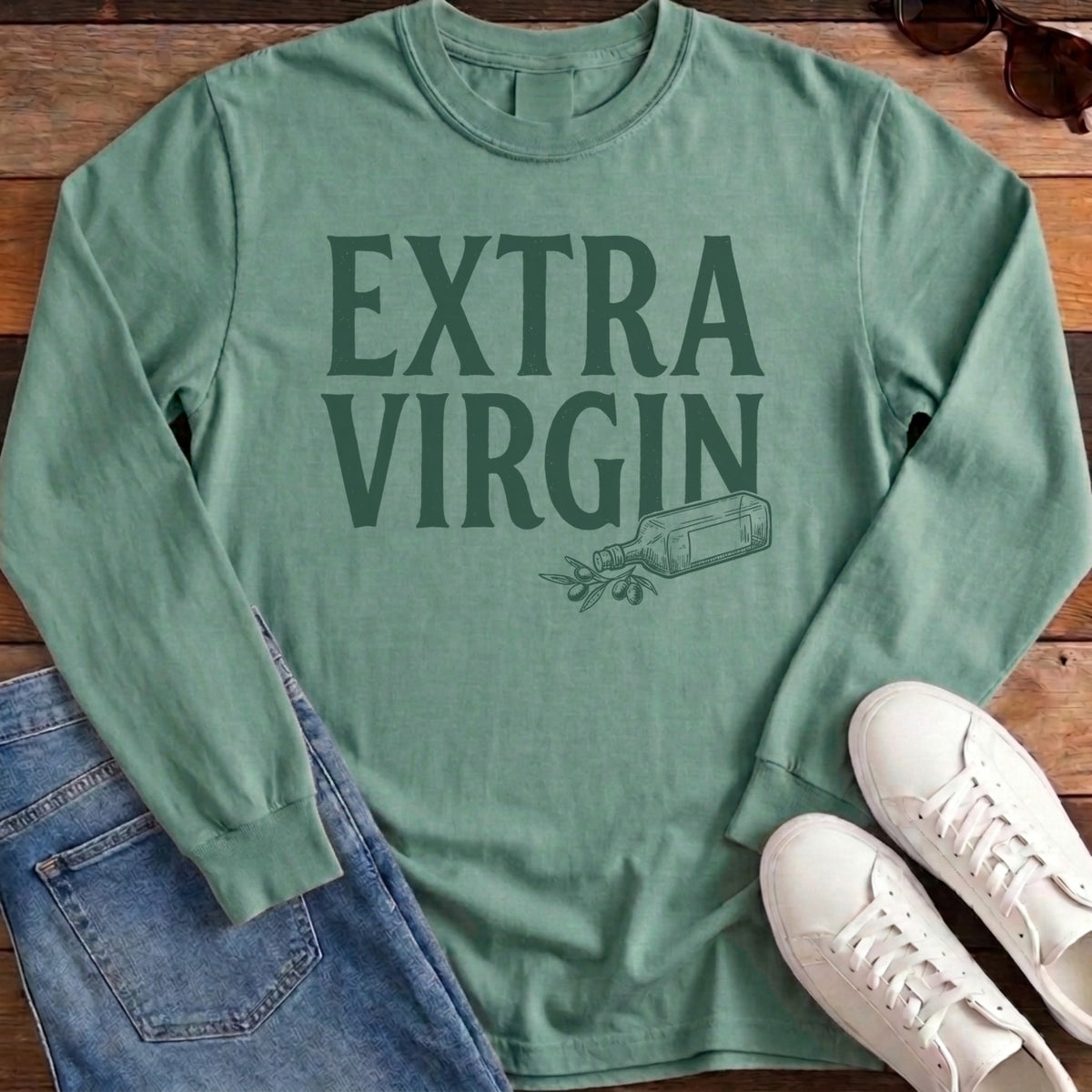 Extra Virgin Long Sleeve - Light Green