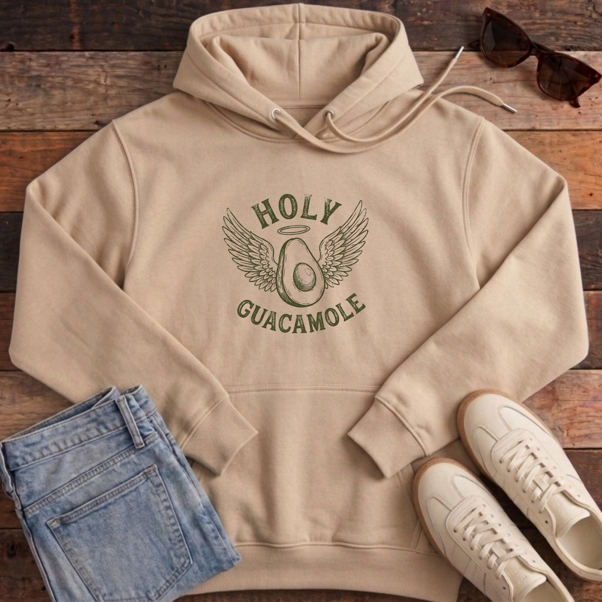 Holy Guacamole Hoodie - Desert Dust