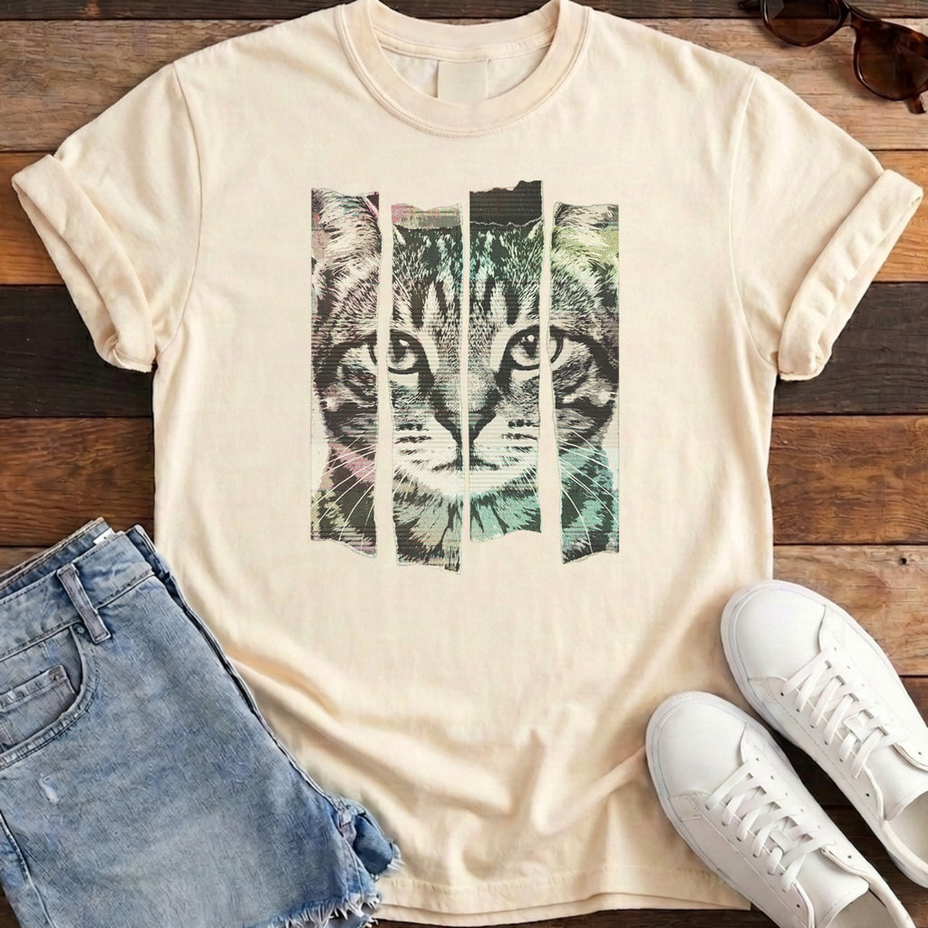 Torn Strip Tabby Tee - Ivory