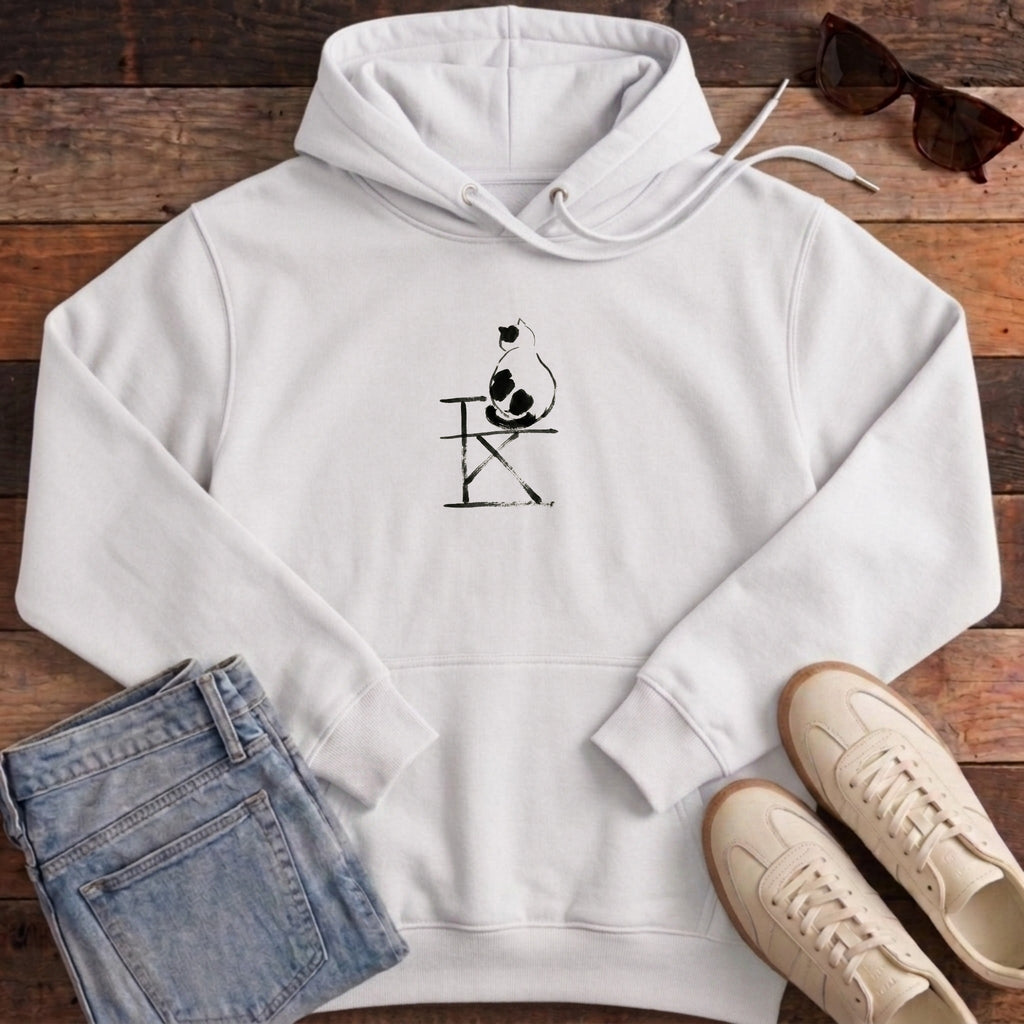 Cat Ponder Hoodie - White