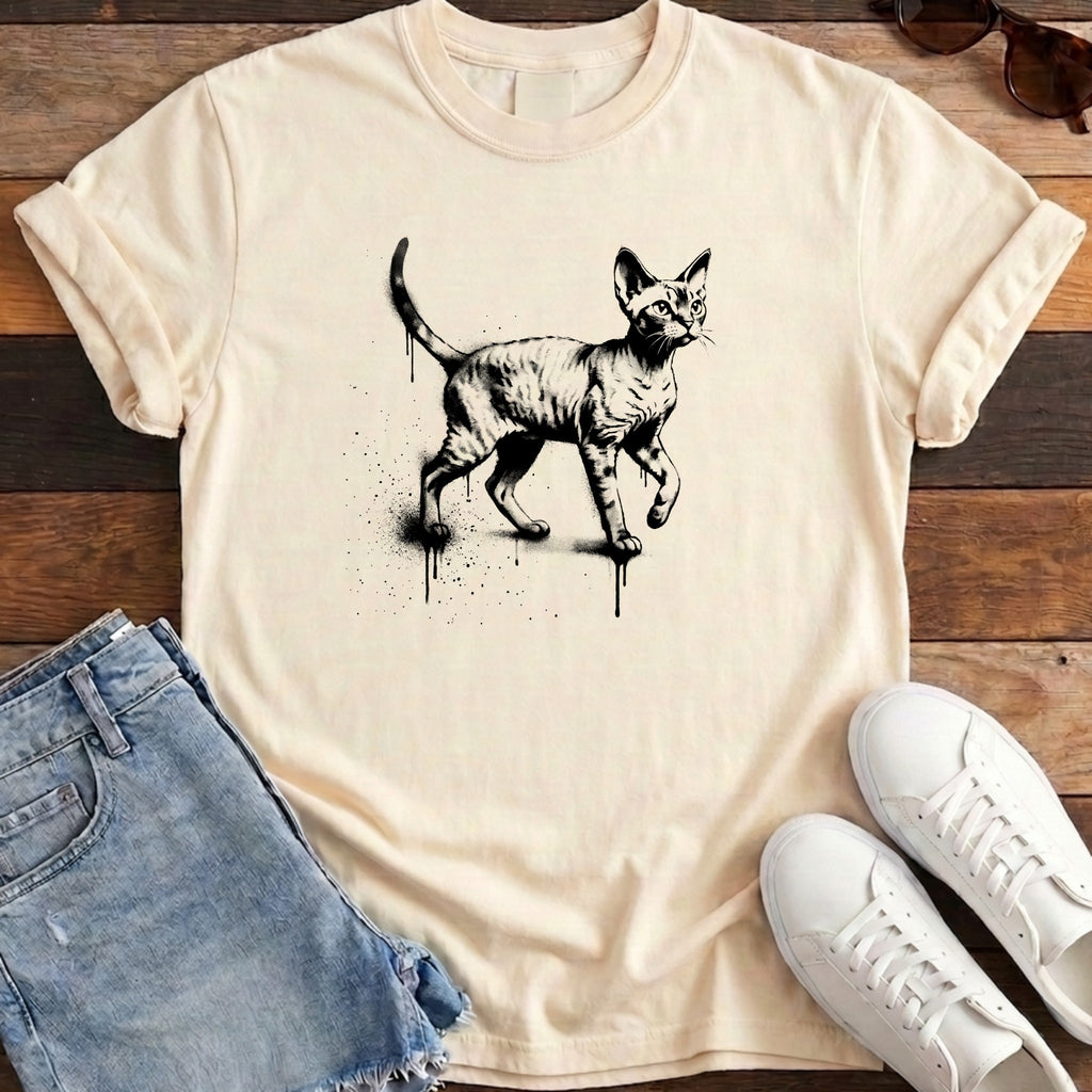 Street Stencil Devon Rex Tee - Ivory