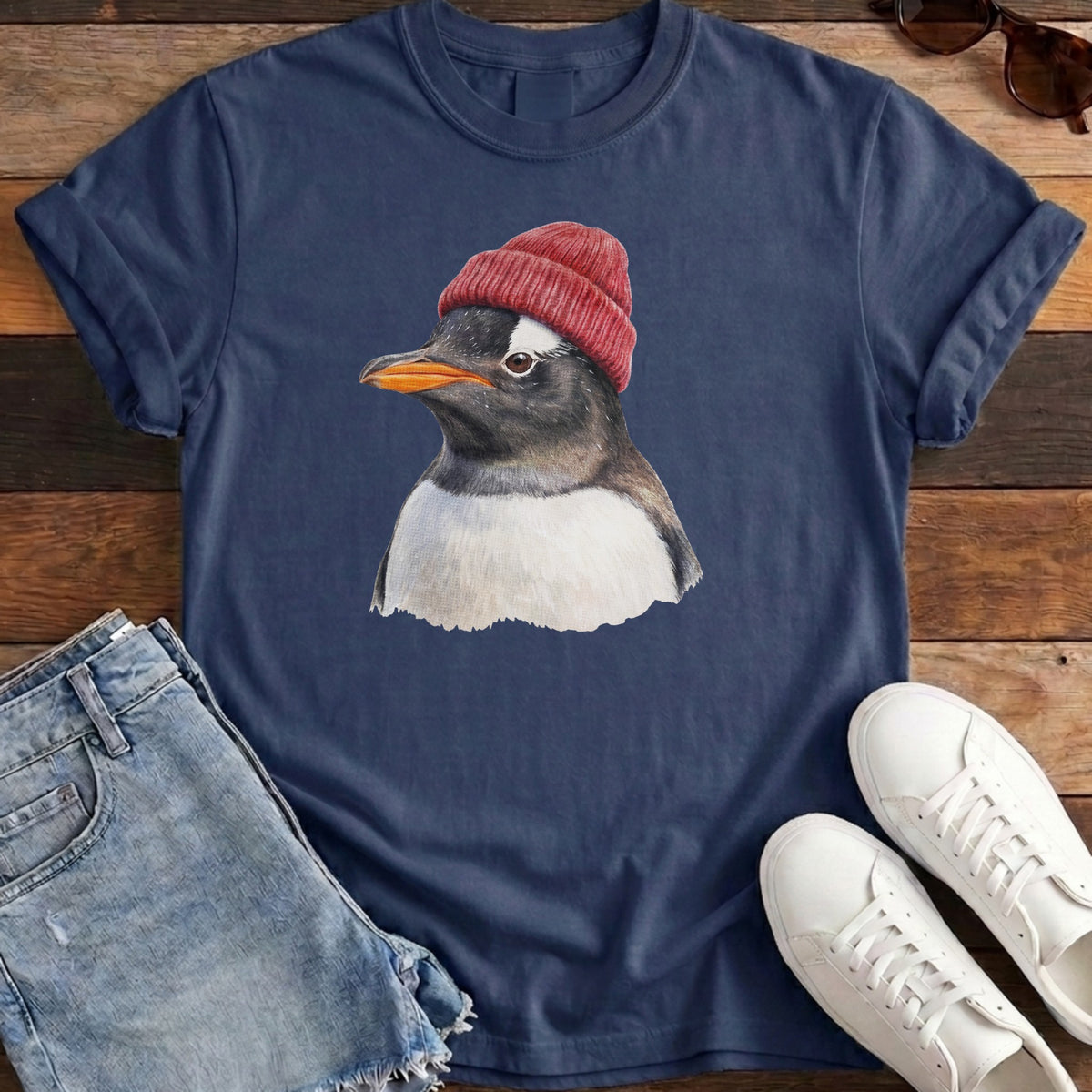 Gentoo Beanie Tee - Navy