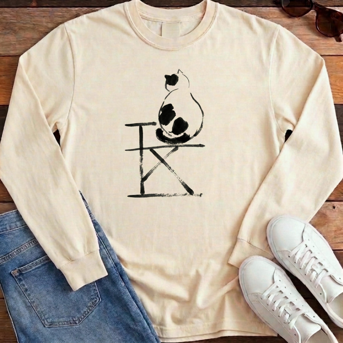 Cat Ponder Long Sleeve - Ivory
