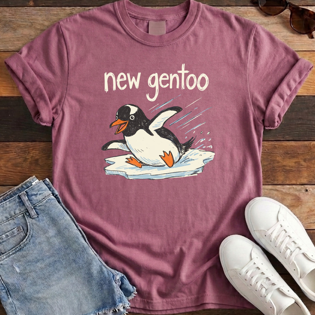 New Gentoo Tee - Berry