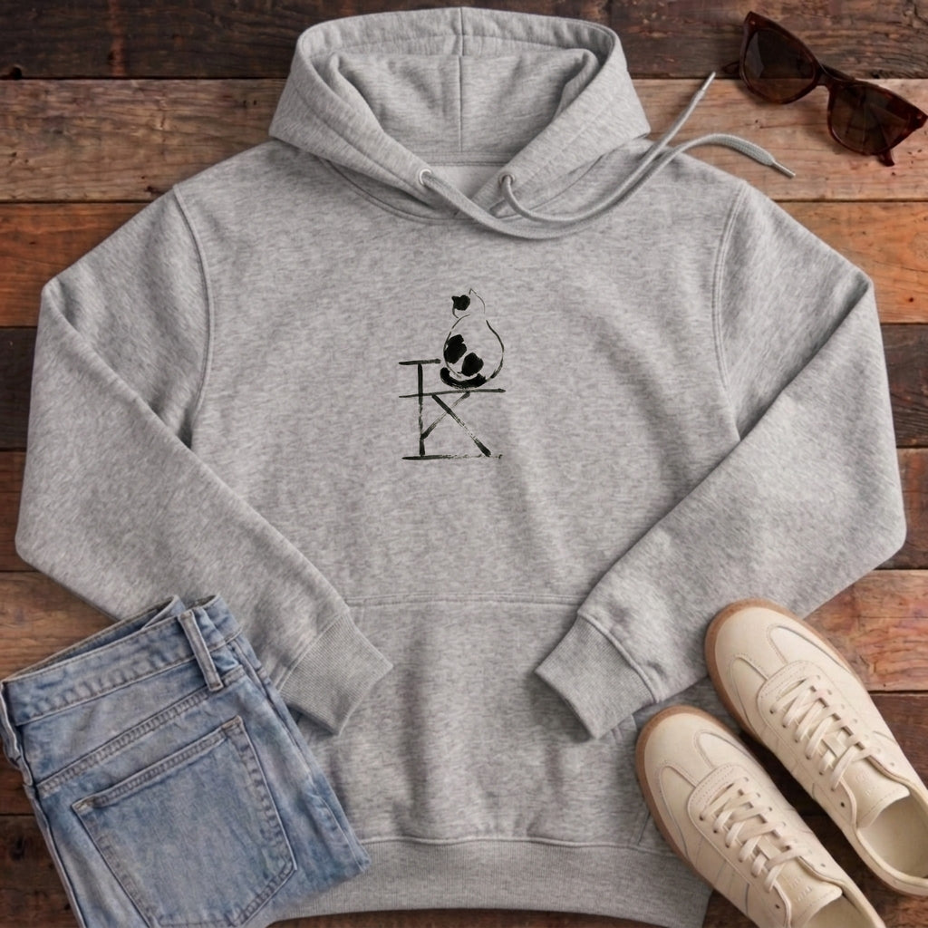 Cat Ponder Hoodie - Heather Grey