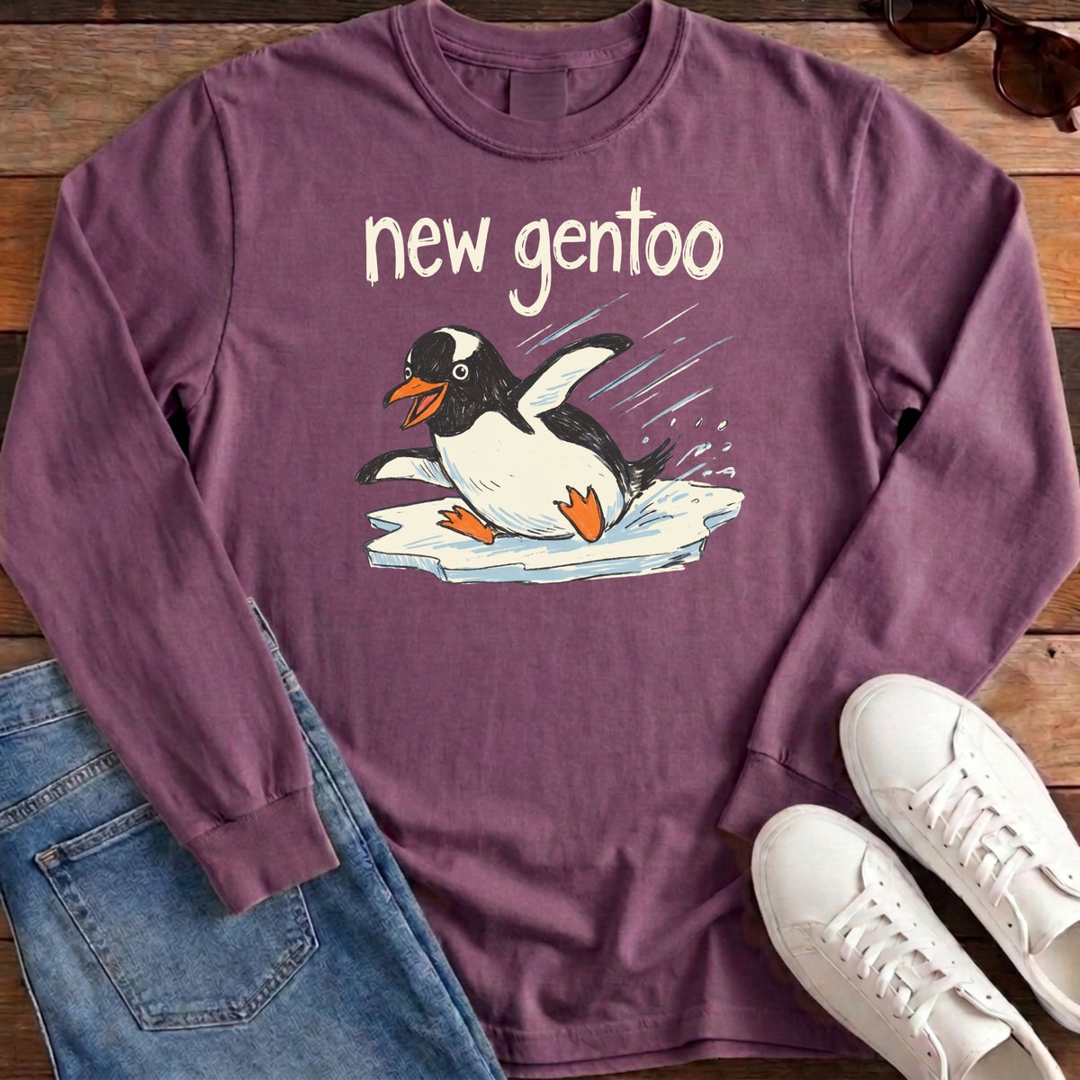 New Gentoo Long Sleeve - Berry