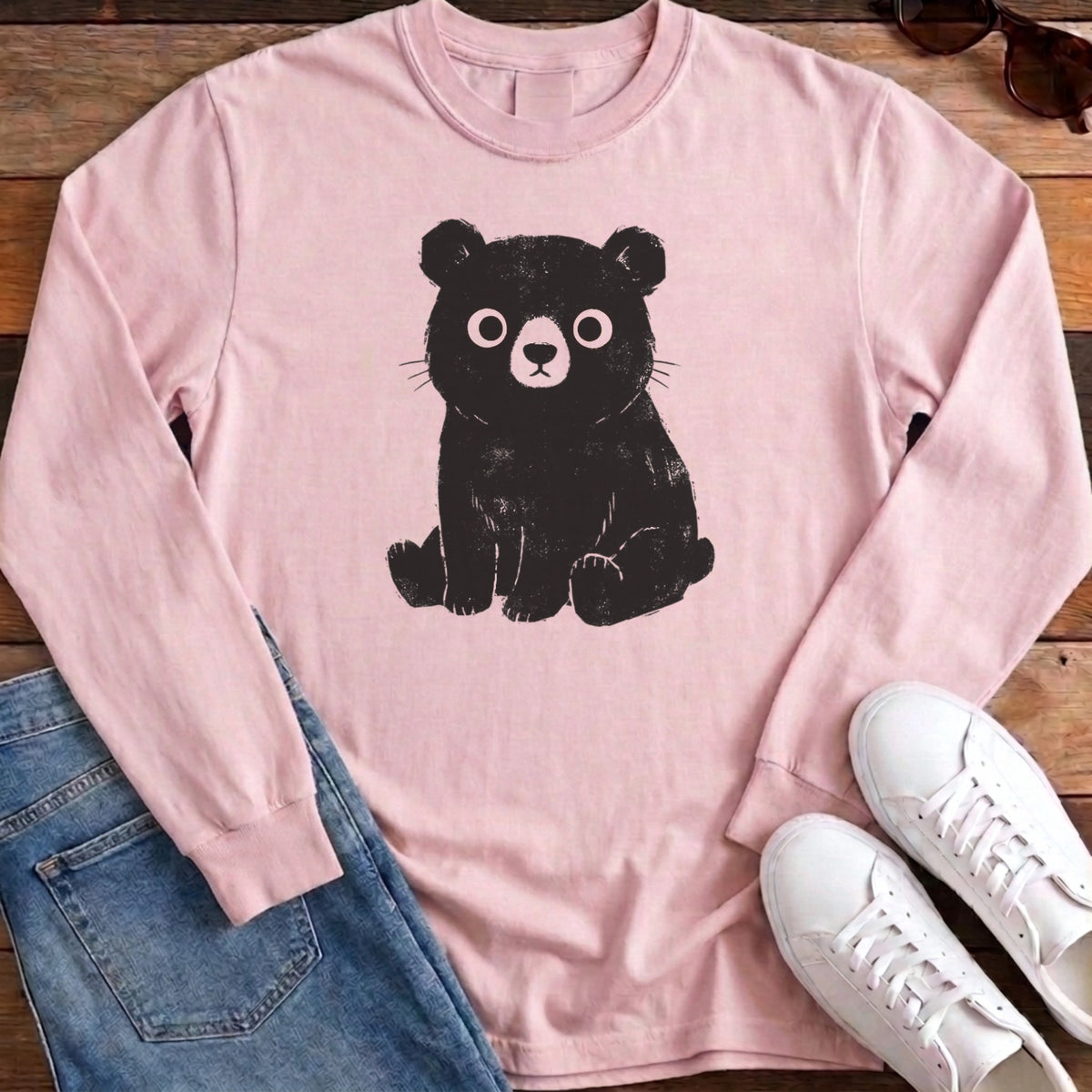 Cute Bear Long Sleeve - Blossom