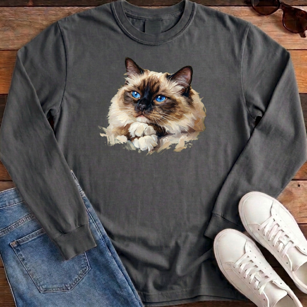 Ragdoll Oil Portrait Long Sleeve - Pepper
