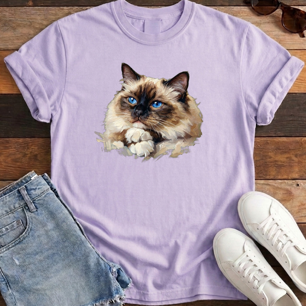 Ragdoll Oil Portrait Tee - Orchid