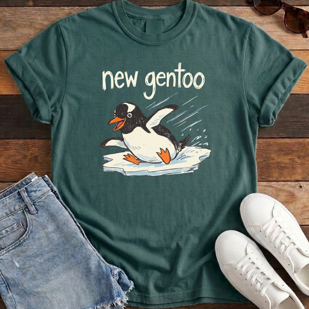 New Gentoo Tee - Blue Spruce