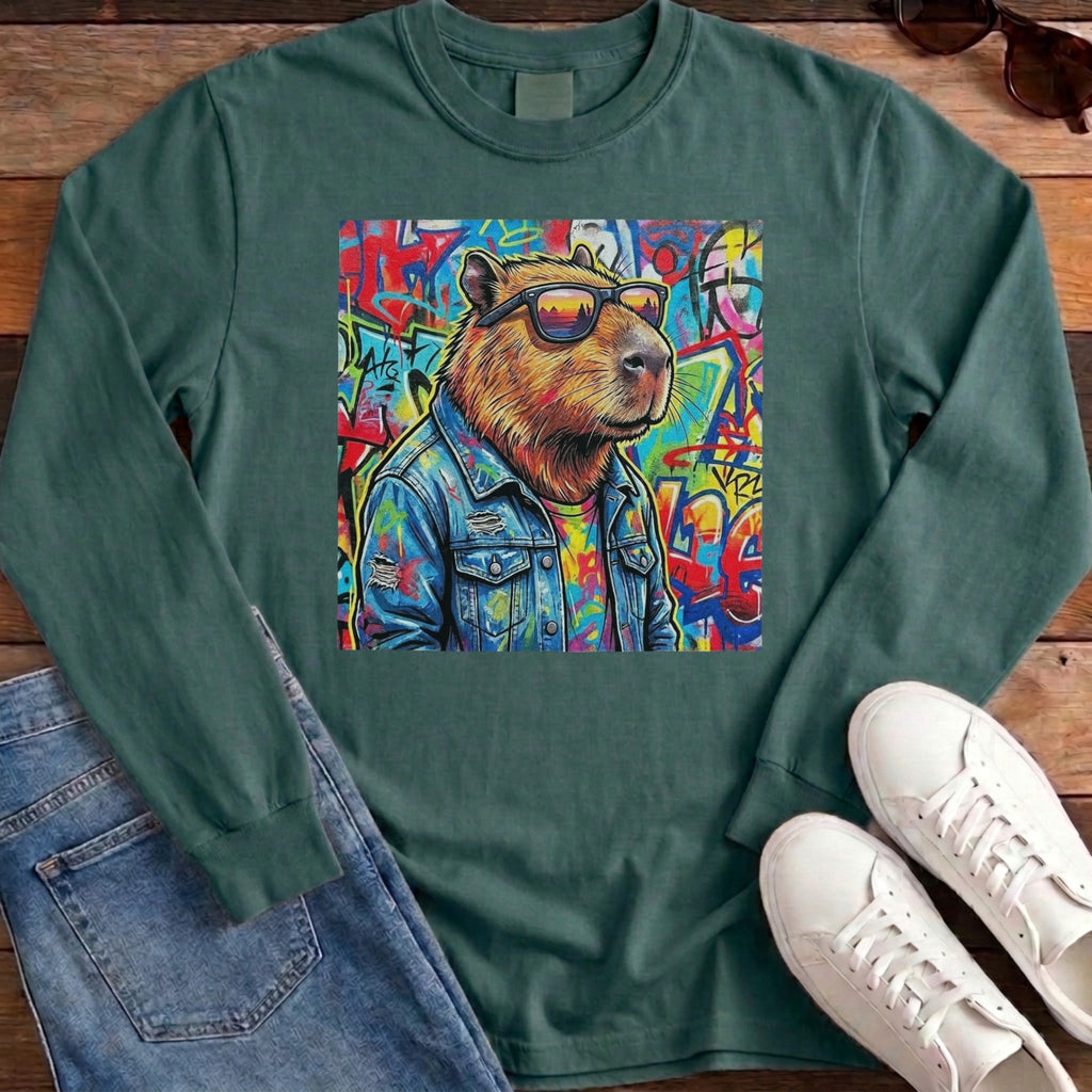 Cappy Graffiti Long Sleeve - Blue Spruce