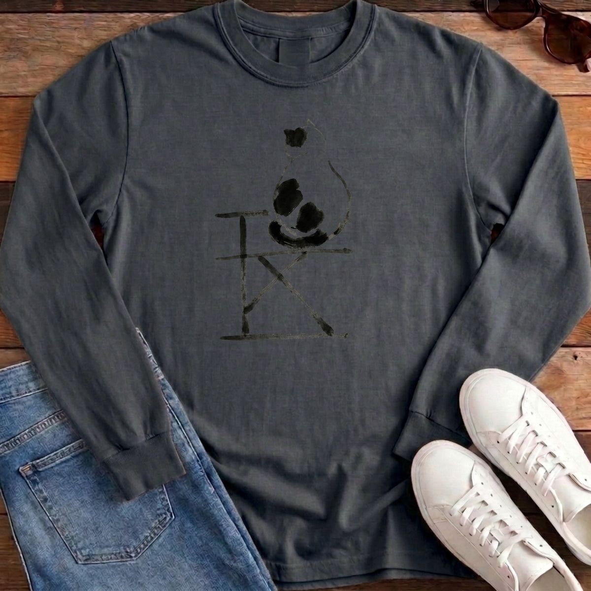 Cat Ponder Long Sleeve - Graphite