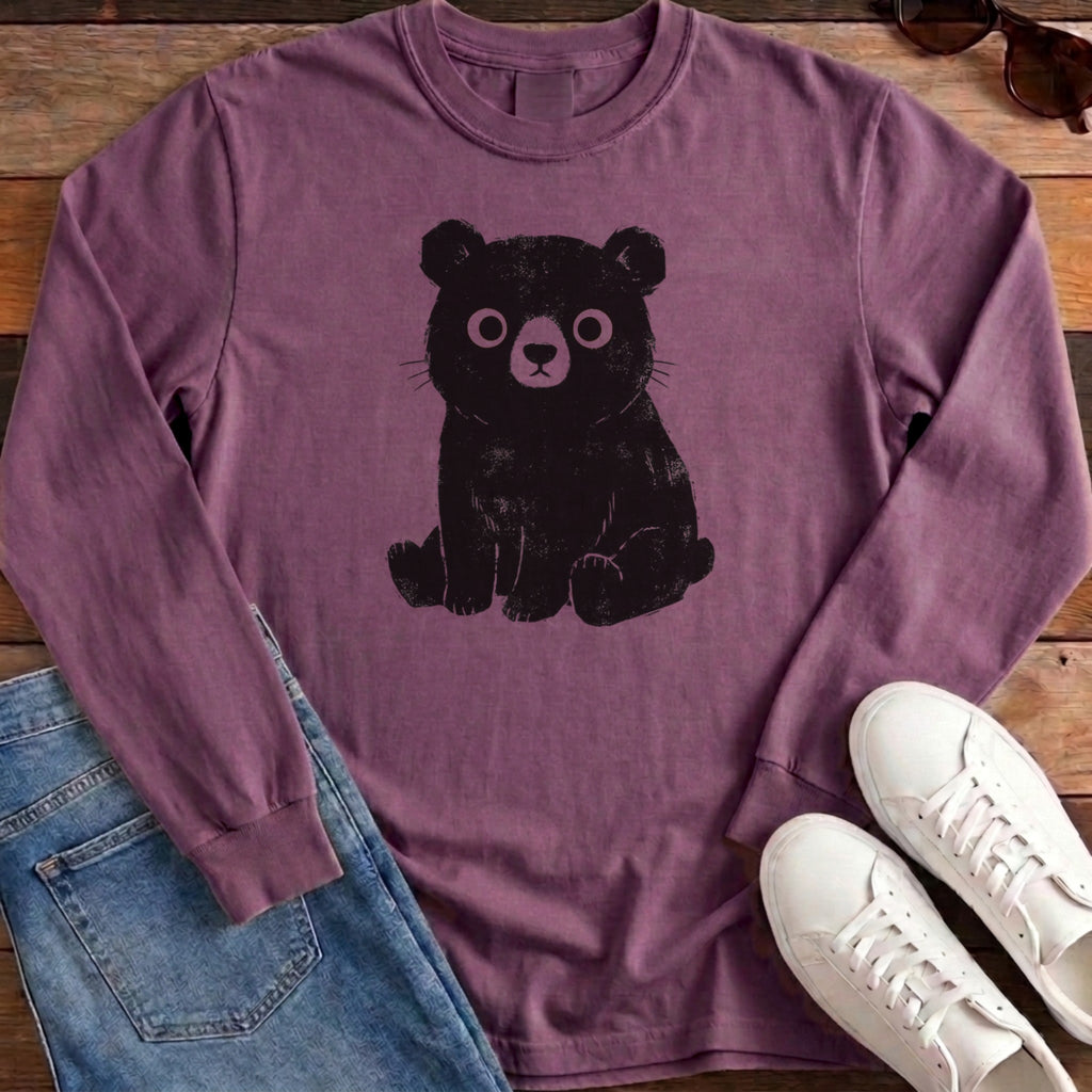 Cute Bear Long Sleeve - Berry