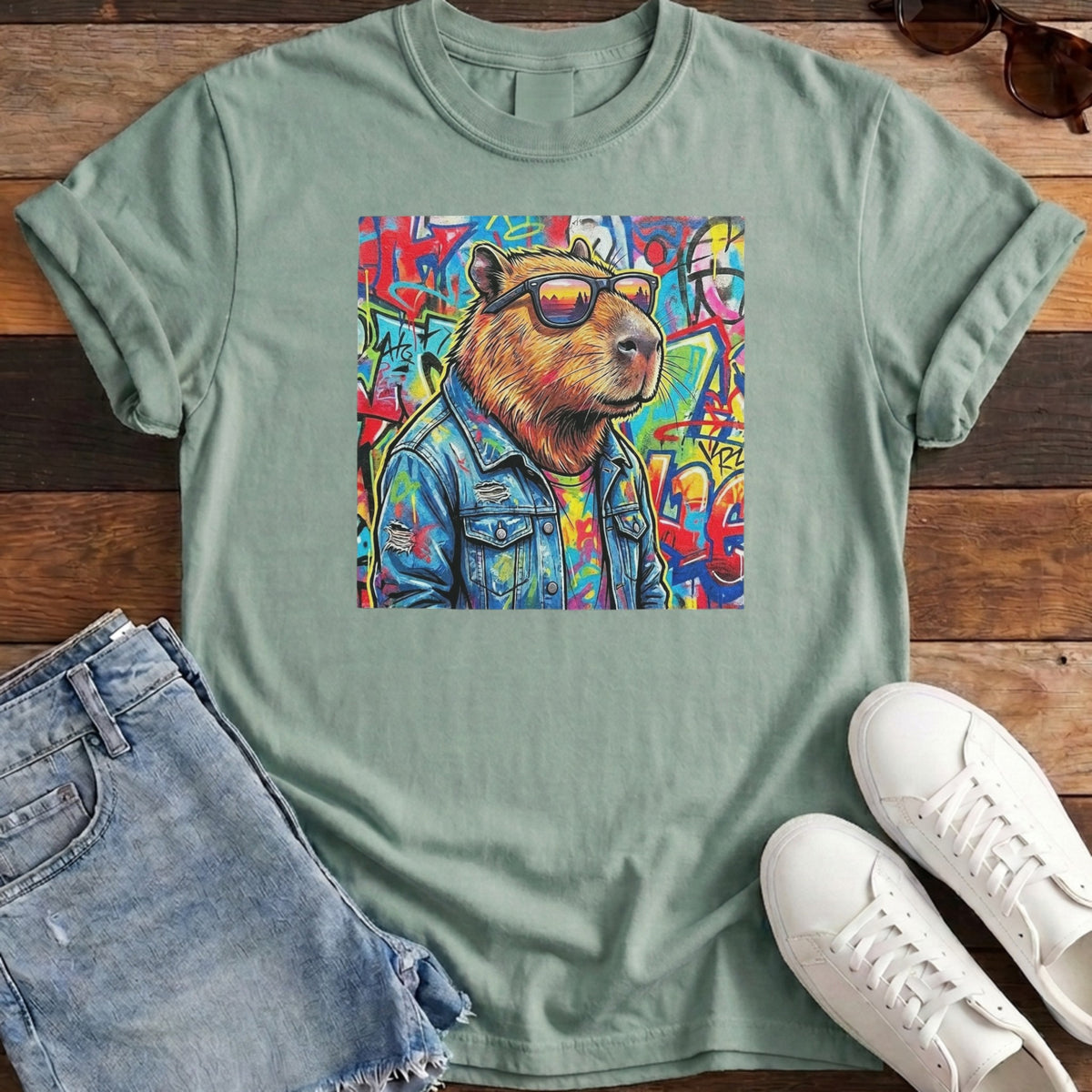 Cappy Graffiti Tee - Bay