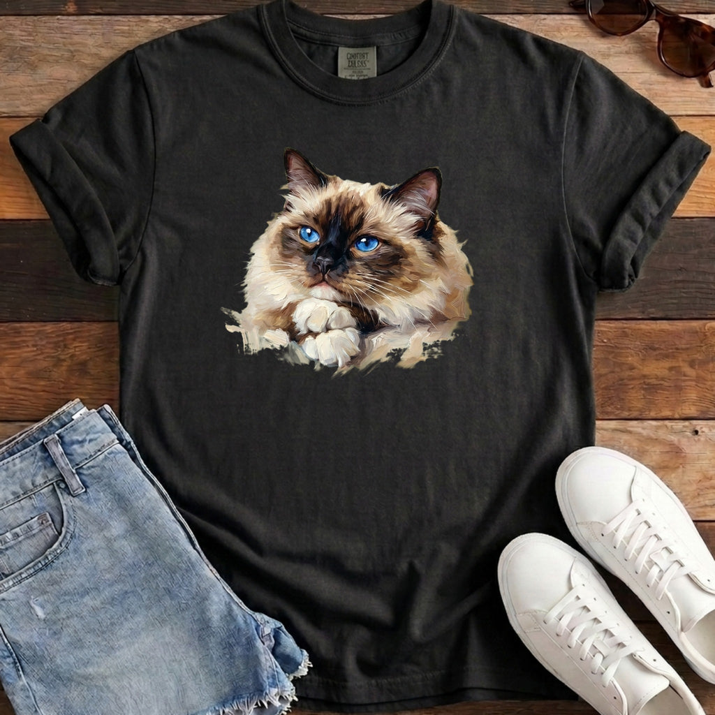 Ragdoll Oil Portrait Tee - Black