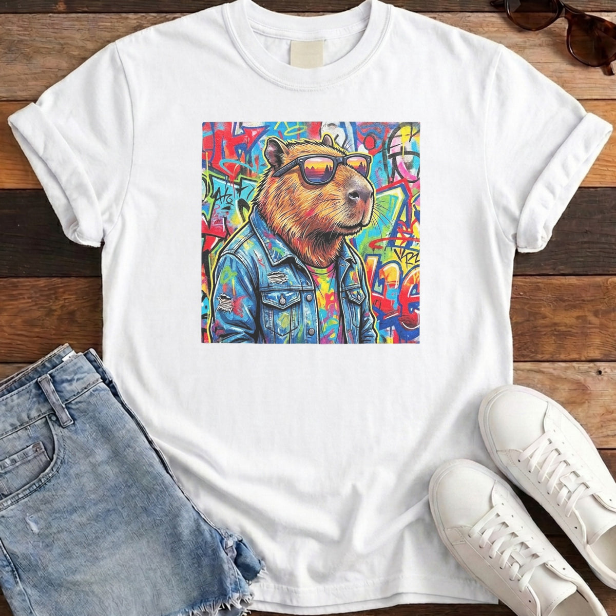 Cappy Graffiti Tee - White