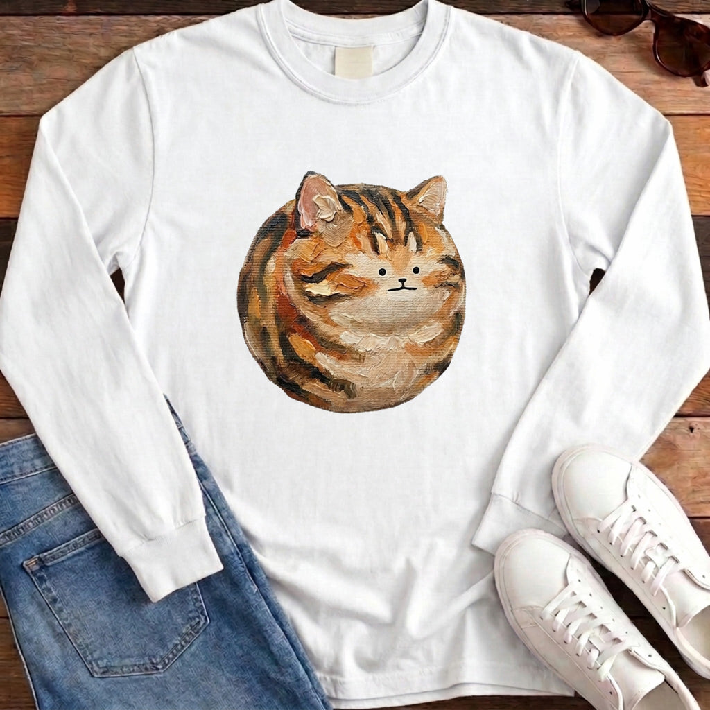 Cat Ball Long Sleeve - White