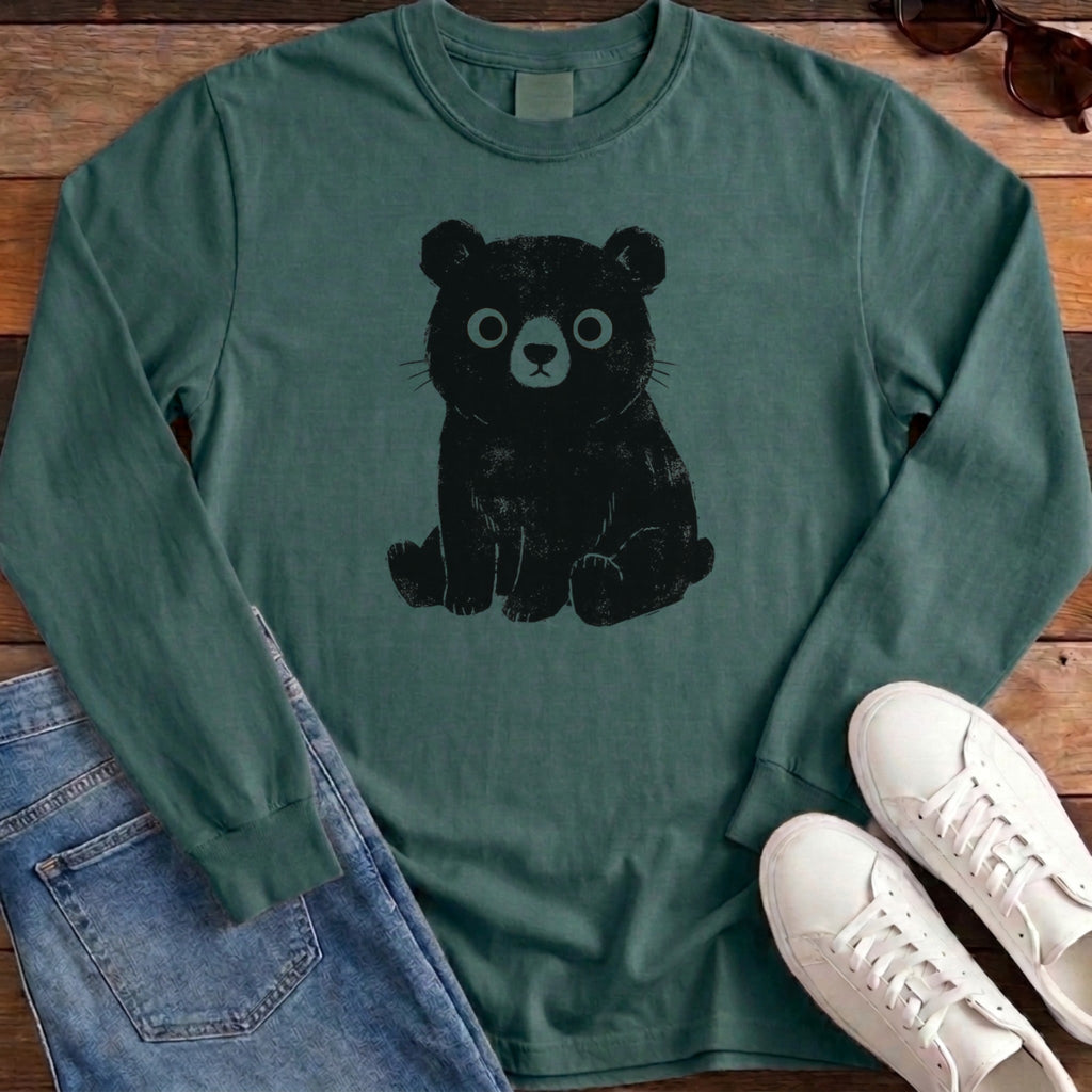 Cute Bear Long Sleeve - Blue Spruce