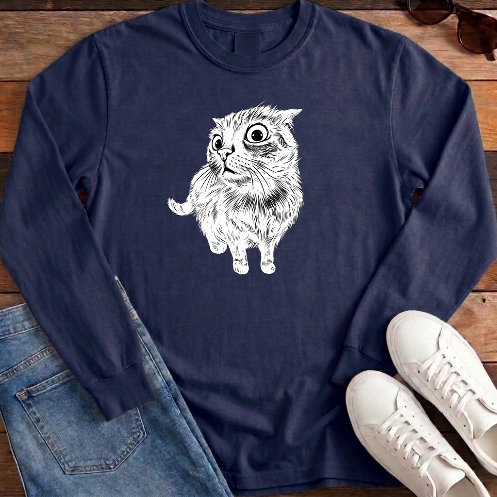 I Know Things Cat Long Sleeve - True Navy