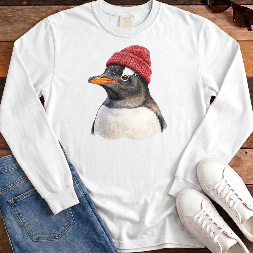 Gentoo Beanie Long Sleeve - White