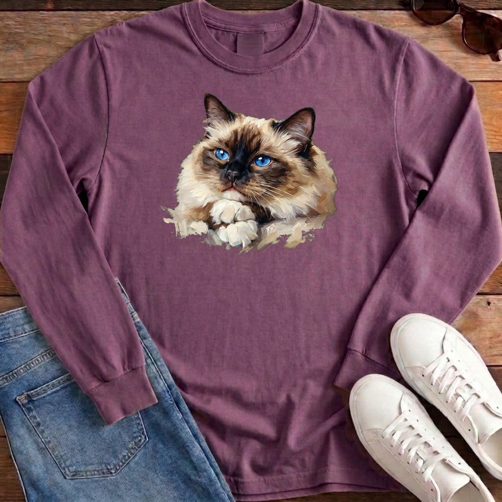 Ragdoll Oil Portrait Long Sleeve - Berry