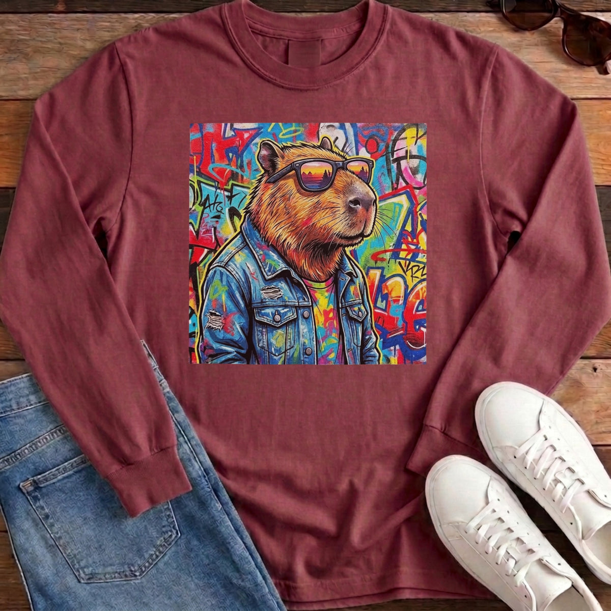 Cappy Graffiti Long Sleeve - Brick