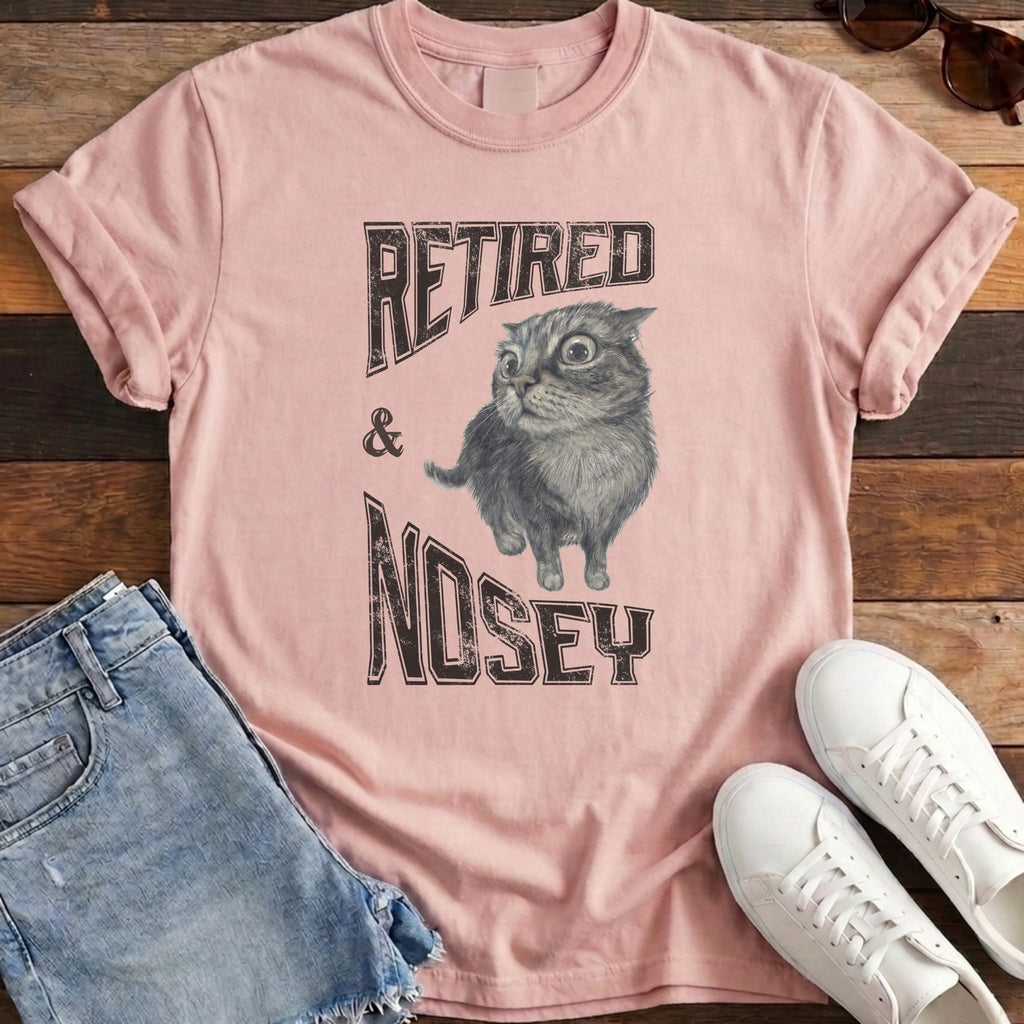 Retired and Nosey Tee - Blossom