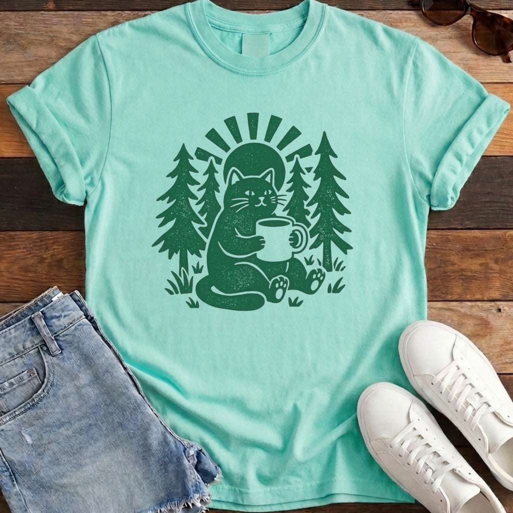 Cat N Coffee Tee - Island Reef