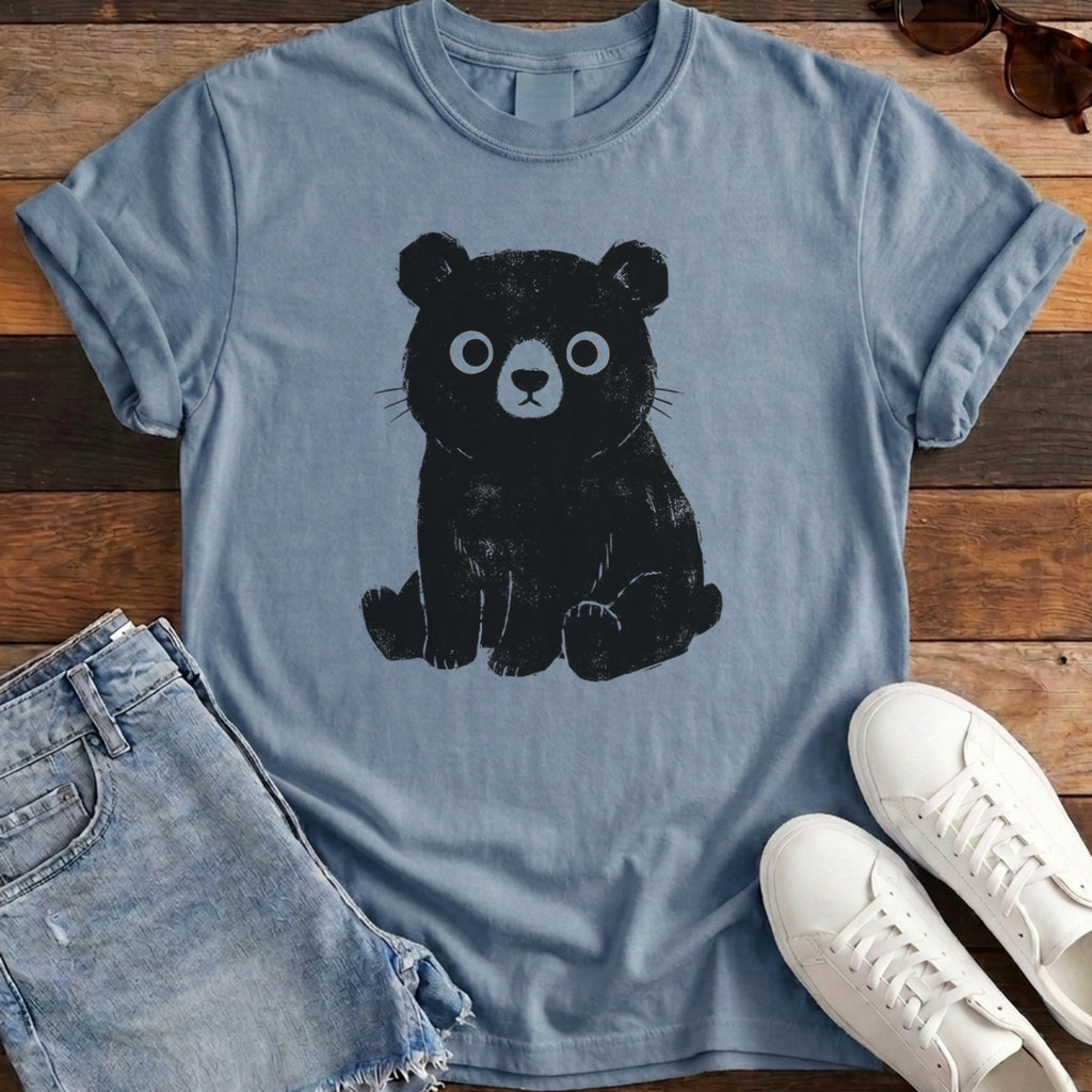 Cute Bear Tee - Blue Jean