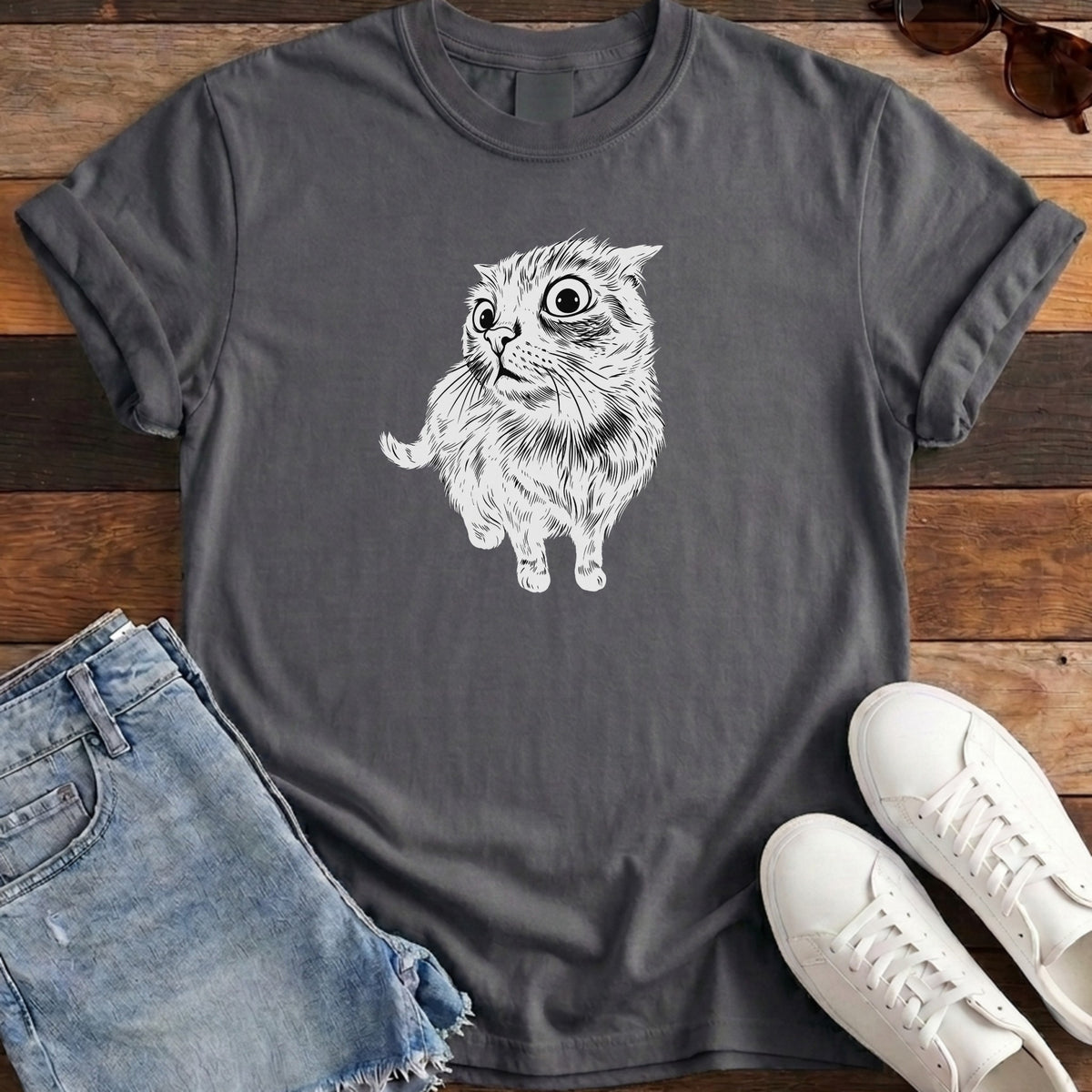 I Know Things Cat Tee - Pepper