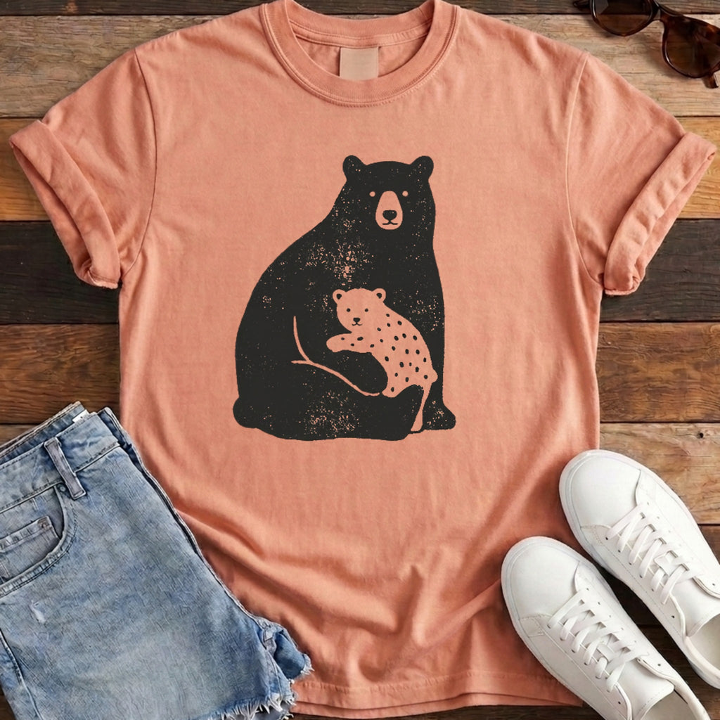 Bear Family Tee - Terracotta