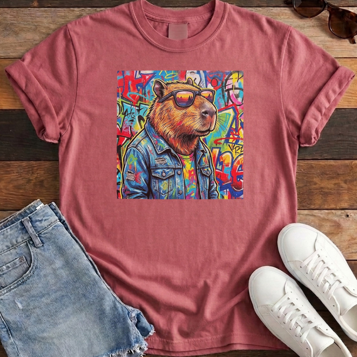 Cappy Graffiti Tee - Brick