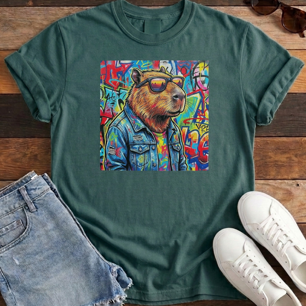 Cappy Graffiti Tee - Blue Spruce