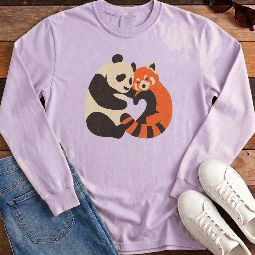 Panda Fox Love Long Sleeve - Orchid
