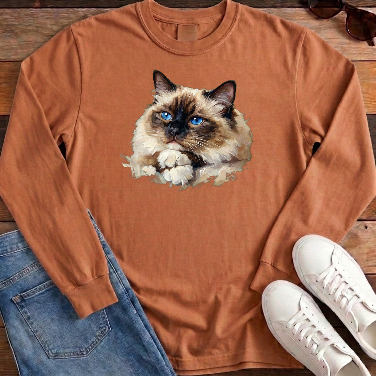 Ragdoll Oil Portrait Long Sleeve - Yam