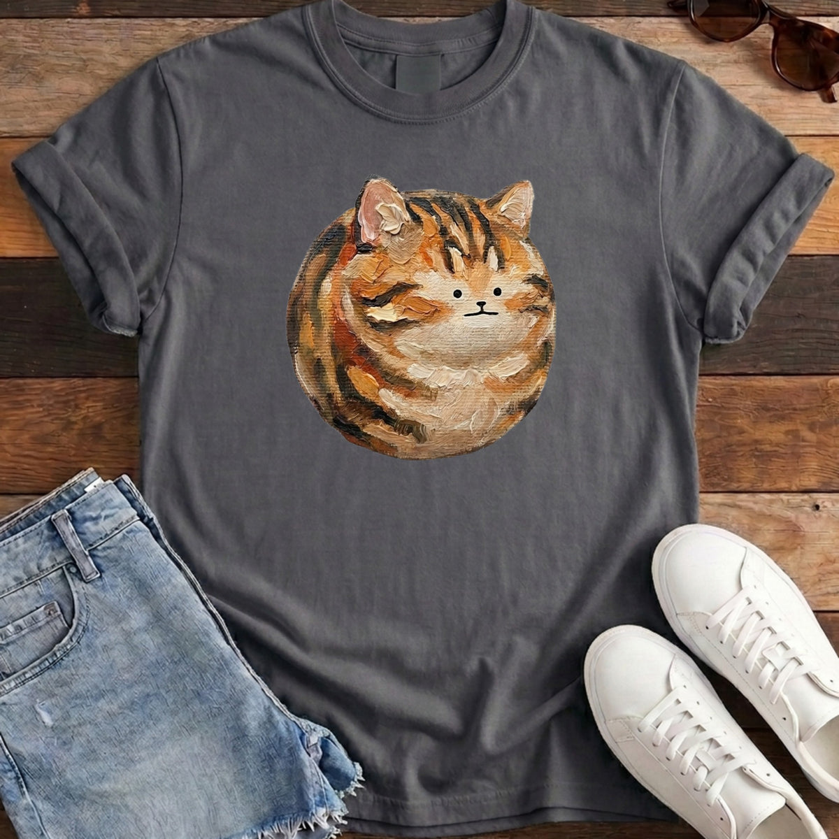 Cat Ball Tee - Pepper