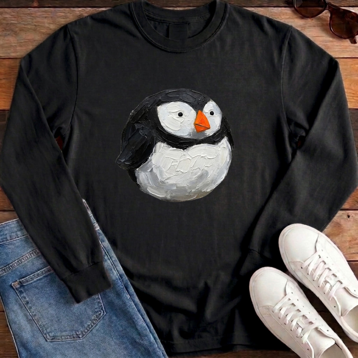 Puffin Ball Long Sleeve - Black