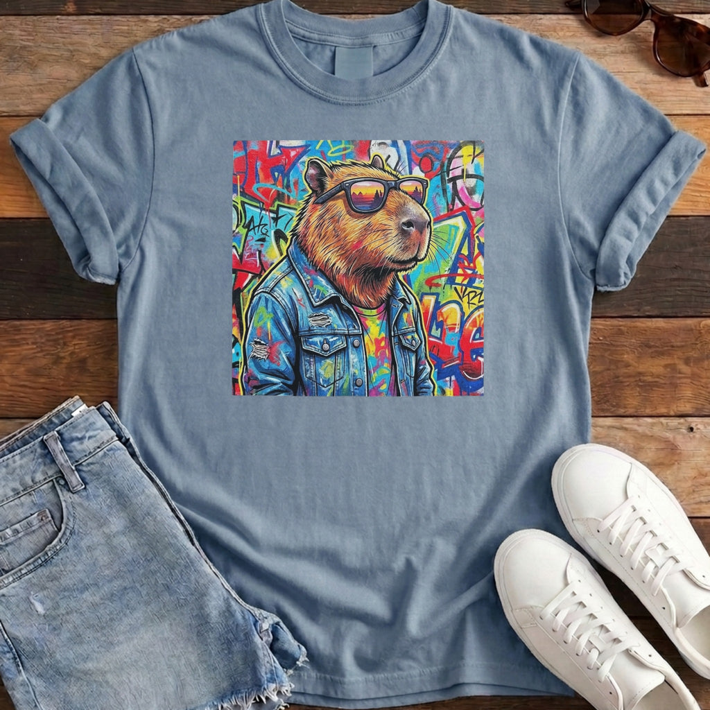 Cappy Graffiti Tee - Blue Jean