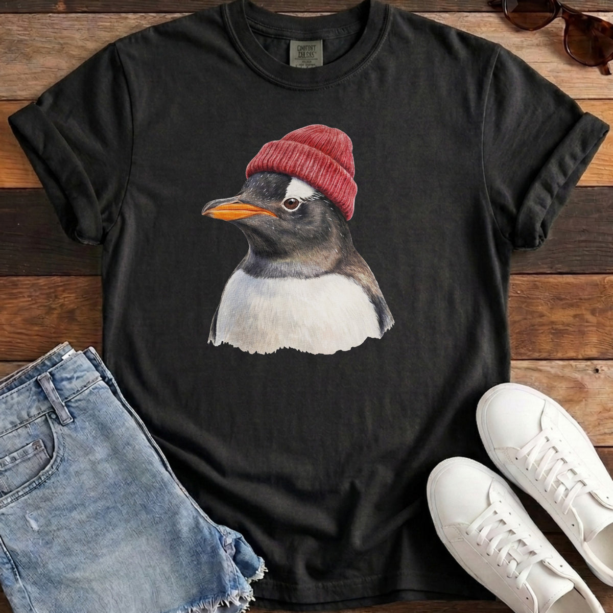 Gentoo Beanie Tee - Black