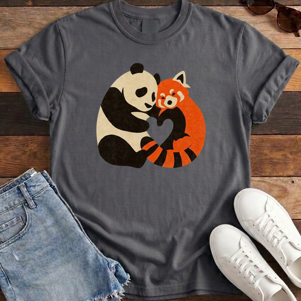 Panda Fox Love Tee - Pepper