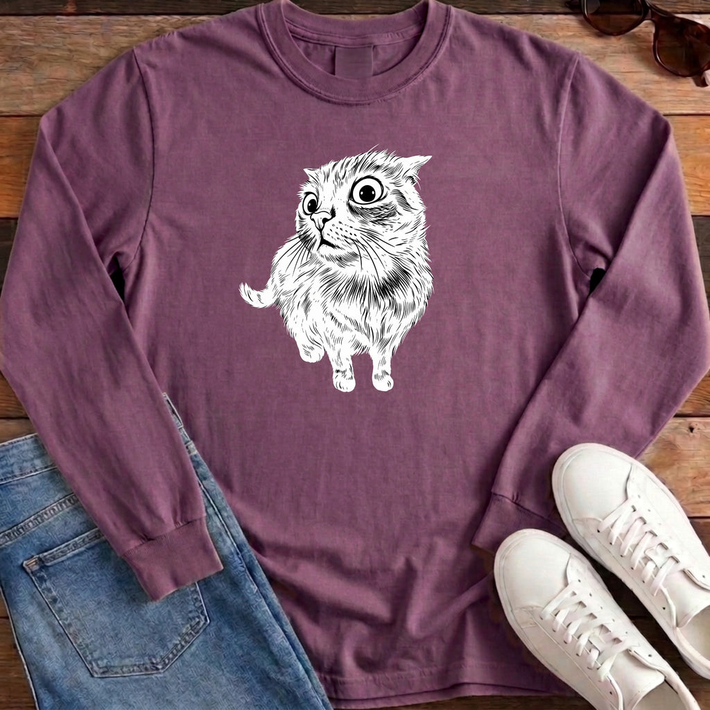 I Know Things Cat Long Sleeve - Berry