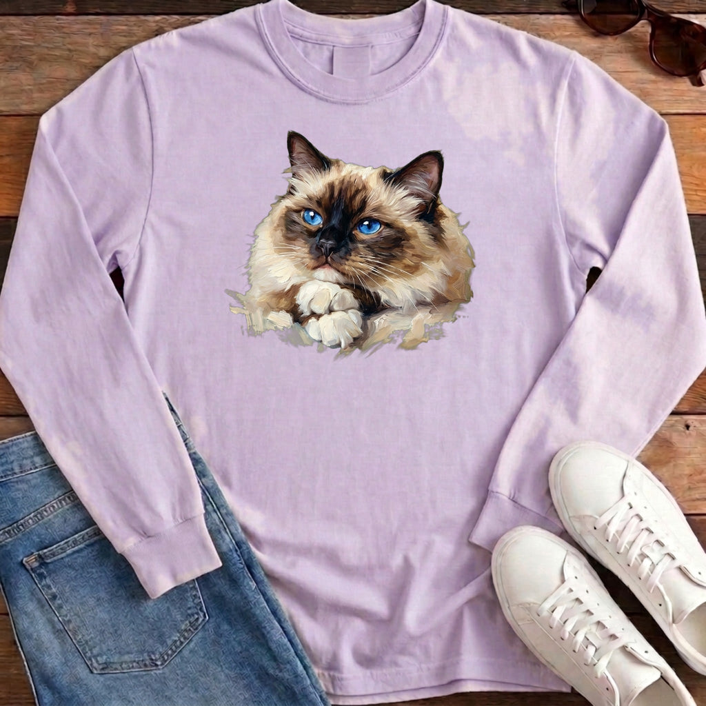 Ragdoll Oil Portrait Long Sleeve - Orchid