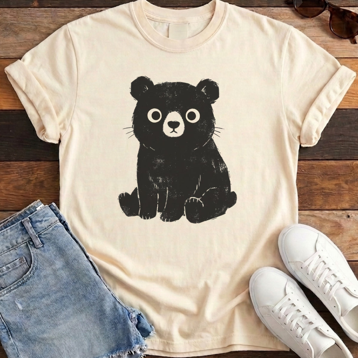 Cute Bear Tee - Ivory