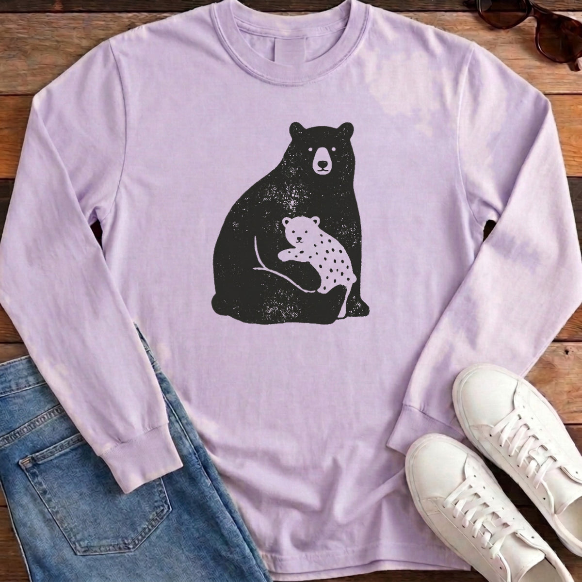 Bear Family Long Sleeve - Orchid