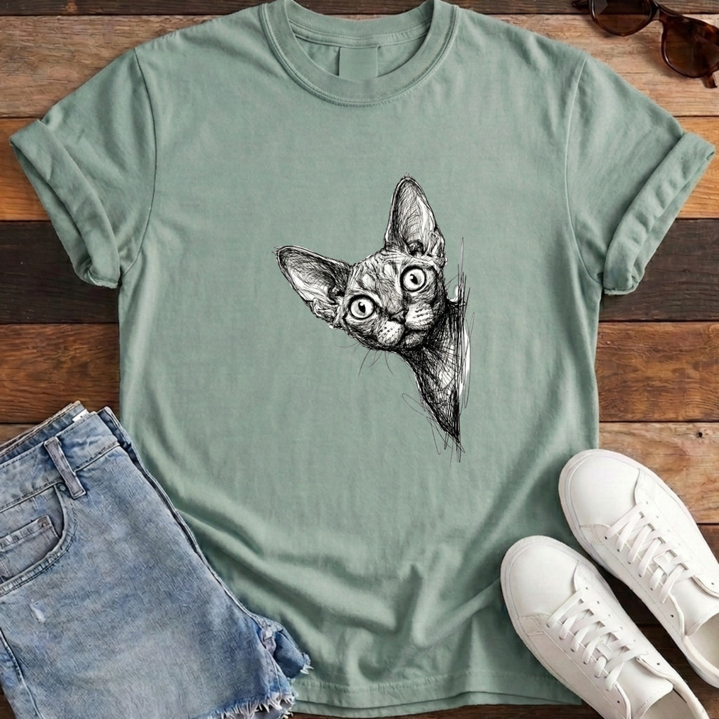 Devon Rex Peek Tee - Bay