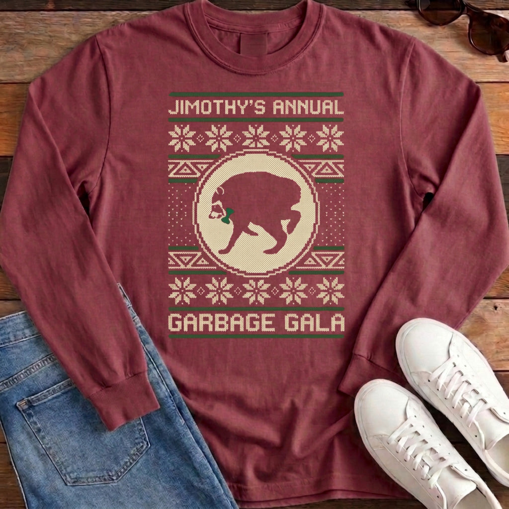 Jimothy's Garbage Gala Long Sleeve - Brick
